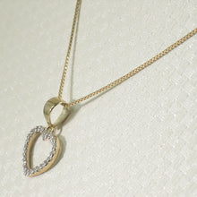 Load image into Gallery viewer, 2400370-Beautiful-Love-Heart-14k-Solid-Yellow-Gold-Diamond-Pendant-Necklace