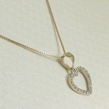 Load image into Gallery viewer, 2400370-Beautiful-Love-Heart-14k-Solid-Yellow-Gold-Diamond-Pendant-Necklace
