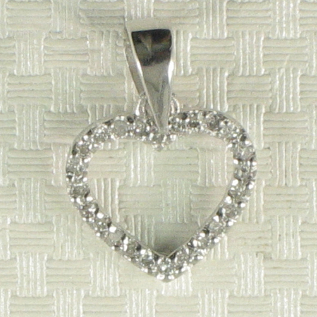 2400375-14k-White-Solid-Gold-Diamonds-Love-Heart-Pendant-Necklace