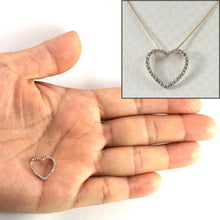 Load image into Gallery viewer, 2400380-Elegant-Beautiful-14k-Yellow-Gold-Diamond-Heart-Pendant-Necklace
