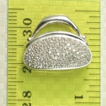 Load image into Gallery viewer, 240040A-14k-White-Solid-Gold-Diamonds-Unique-Operable-Purse-Pendant