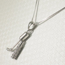 Load image into Gallery viewer, 240047A-14k-White-Solid-Gold-Diamonds-Unique-Golf-Bag-Pendant