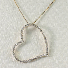 Load image into Gallery viewer, 2400530-14k-Solid-Gold-Love-Heart-Round-Diamond-Pendant-Necklace