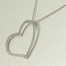 Load image into Gallery viewer, 240053A-14k-White-Gold-Diamonds-Beautiful-Love-Heart-Pendant-Necklace