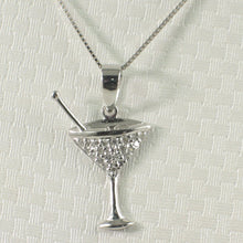 Load image into Gallery viewer, 2400635-Beautiful-Cocktail-Cup-14k-Solid-White-Gold-Diamond-Pendant-Necklace