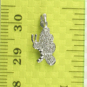 2400645-14k-Solid-White-Gold-Butterfly-Genuine-Diamond-Pendant