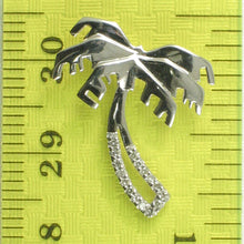 Load image into Gallery viewer, 2400655-14k-Solid-White-Gold-Diamond-Hawaiian-Tradition-Coconut-Tree-Pendant