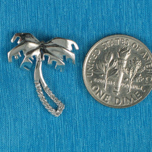 Load image into Gallery viewer, 2400655-14k-Solid-White-Gold-Diamond-Hawaiian-Tradition-Coconut-Tree-Pendant