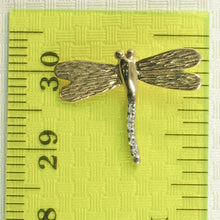 Load image into Gallery viewer, 2400750-Beautiful-Unique-Dragonflies-14k-Yellow-Gold-Diamonds-Charm-Necklace