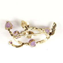 Load image into Gallery viewer, 2600071-Genuine-Heart-Amethyst-Handmade-Brooch-14k-Yellow-Gold