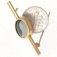 Load image into Gallery viewer, 2700010-14k-Yellow-Gold-Brooch-White-Mother-of-Pearl-Black-Onyx-Pin