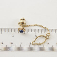 Load image into Gallery viewer, 2700021-14k-Yellow-Gold-Gorgeous-Cabochon-Cut-Natural-Blue-Sapphire-Tie-Pin