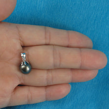 Load image into Gallery viewer, 2T00027F-Genuine-Black-Tahitian-Pearl-14k-Cap-Pendants