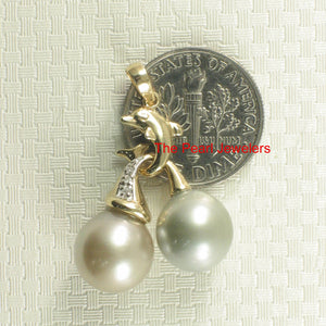 2T00053-14k-Gold-Dolphin-Diamond-Twin-Silver-Grey-Tahitian-Pearl-Pendant