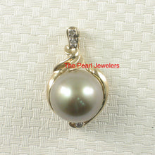 Load image into Gallery viewer, 2T00100A-14k-Yellow-Gold-Diamond-Khaki-Tone-Tahitian-Pearl-Pendant