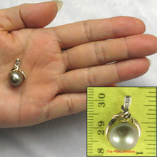 Load image into Gallery viewer, 2T00100A-14k-Yellow-Gold-Diamond-Khaki-Tone-Tahitian-Pearl-Pendant