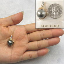 Load image into Gallery viewer, 2T00101C-14k-Gold-Diamonds-Genuine-Black-Tahitian-Pearl-Pendant