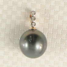 Load image into Gallery viewer, 2T00114B-Diamond-Bale-Black-Tahitian-Pearl-14k-YG-Pendant