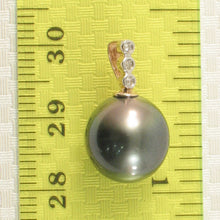 Load image into Gallery viewer, 2T00114B-Diamond-Bale-Black-Tahitian-Pearl-14k-YG-Pendant