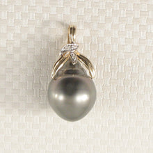 Load image into Gallery viewer, 2T00164B-14k-YG-Diamonds-Tahitian-Pearl-Pendant