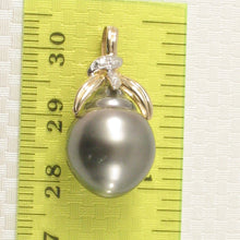 Load image into Gallery viewer, 2T00164B-14k-YG-Diamonds-Tahitian-Pearl-Pendant