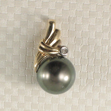 Load image into Gallery viewer, 2T00431B-14k-Yellow-Gold-Diamond-Black-Tahitian-Pearl-Pendant