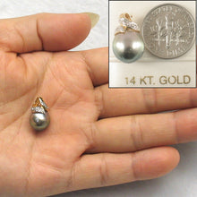 Load image into Gallery viewer, 2T00541B-14k-Gold-Bale-Diamonds-Natural-Blue-Tahitian-Pearl-Pendant