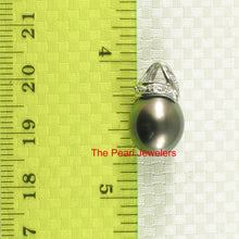 Load image into Gallery viewer, 2T00547A-14k-White-Gold-Genuine-Tahitian-Pearl-Diamond-Pendant