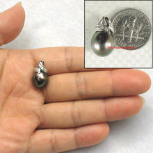 Load image into Gallery viewer, 2T00547A-14k-White-Gold-Genuine-Tahitian-Pearl-Diamond-Pendant