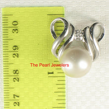 Load image into Gallery viewer, 2T00555A-Tahitian-Pearl-Pendant-14k-White-Gold-Crest-Diamond-Accent