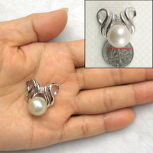 Load image into Gallery viewer, 2T00555A-Tahitian-Pearl-Pendant-14k-White-Gold-Crest-Diamond-Accent