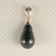 Load image into Gallery viewer, 2T00563-Black-Tahitian-Pearl-14k-Solid-Yellow-Gold-Diamond-Pendant