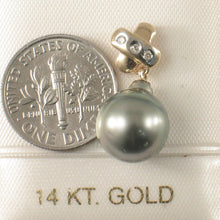 Load image into Gallery viewer, 2T00601B-14k-YG-Diamonds-Black-Tahitian-Pearl-Pendant