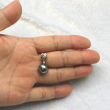 Load image into Gallery viewer, 2T00601B-14k-YG-Diamonds-Black-Tahitian-Pearl-Pendant