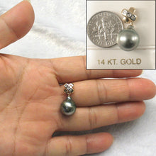 Load image into Gallery viewer, 2T00601B-14k-YG-Diamonds-Black-Tahitian-Pearl-Pendant