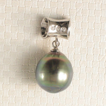 Load image into Gallery viewer, 2T00645B-Baroque-Tahitian-Pearl-14k-Solid-White-Gold-Diamond-Pendant