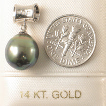 Load image into Gallery viewer, 2T00645B-Baroque-Tahitian-Pearl-14k-Solid-White-Gold-Diamond-Pendant