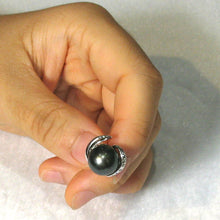 Load image into Gallery viewer, 2T00846A-14k-White-Gold-Genuine-Diamond-Black-Tahitian-Pearl-Pendant