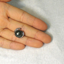 Load image into Gallery viewer, 2T00846A-14k-White-Gold-Genuine-Diamond-Black-Tahitian-Pearl-Pendant