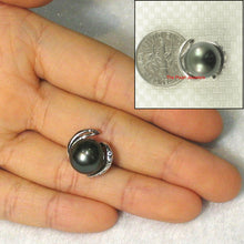 Load image into Gallery viewer, 2T00846A-14k-White-Gold-Genuine-Diamond-Black-Tahitian-Pearl-Pendant