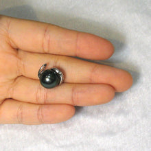 Load image into Gallery viewer, 2T00847A-Genuine-Black-Tahitian-Pearl-Pendant-14k-White-Gold-Diamond