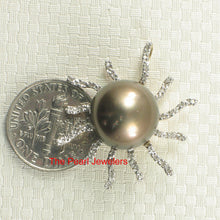 Load image into Gallery viewer, 2T00932A-14k-Gold-Diamond-Chocolate-Tahitian-Pearl-Unique-Pendant