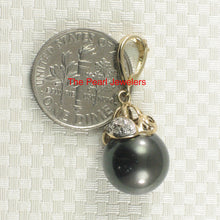 Load image into Gallery viewer, 2T00961A-14k-Diamonds-Enhance-Bale-Black-Tahitian-Pearl-Pendant