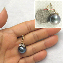 Load image into Gallery viewer, 2T00963-Black-Tahitian-Pearl-Diamond-14k-Gold-Enhance-Bale-Pendant