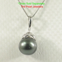 Load image into Gallery viewer, 2T00966-14k-Gold-Enhance-Bale-Diamonds-Black-Tahitian-Pearl-Pendant