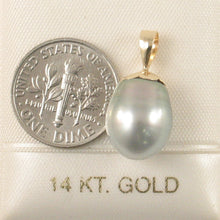 Load image into Gallery viewer, 2T01020B-14k-Gold-Bale-Genuine-Blue-Tahitian-Pearl-Pendant