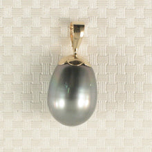 Load image into Gallery viewer, 2T01024B-14k-Yellow-Gold-Bale-Genuine-Black-Tahitian-Pearl-Pendant