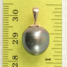 Load image into Gallery viewer, 2T01024E-Genuine-Peacock-Tahitian-Pearl-14k-Yellow-Gold-Bale-Pendant