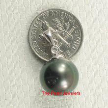 Load image into Gallery viewer, 2T01138-14k-Gold-Bale-Diamond-Black-Tahitian-Pearl-Pendant