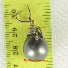 Load image into Gallery viewer, 2T01970A-14k-Gold-Diamonds-Black-Tahitian-Pearl-Pendants